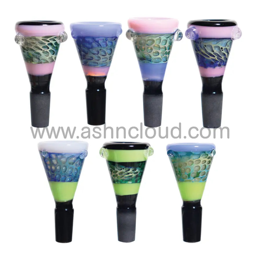 14mm Black Wig Wag Cone Glass Bowl