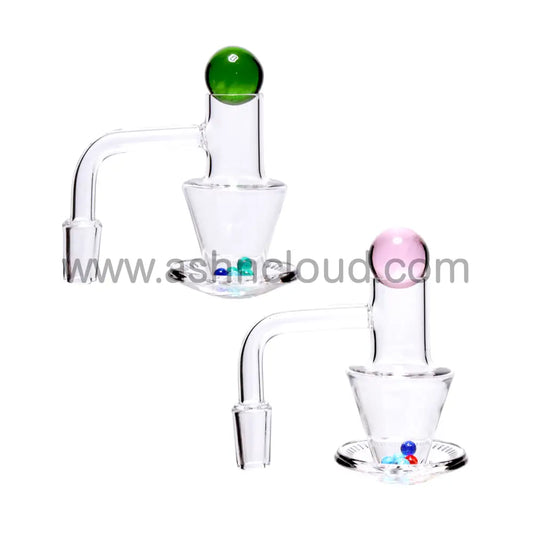 14 Mm - Clear Banger Multicolor Terp Slurper Quartz