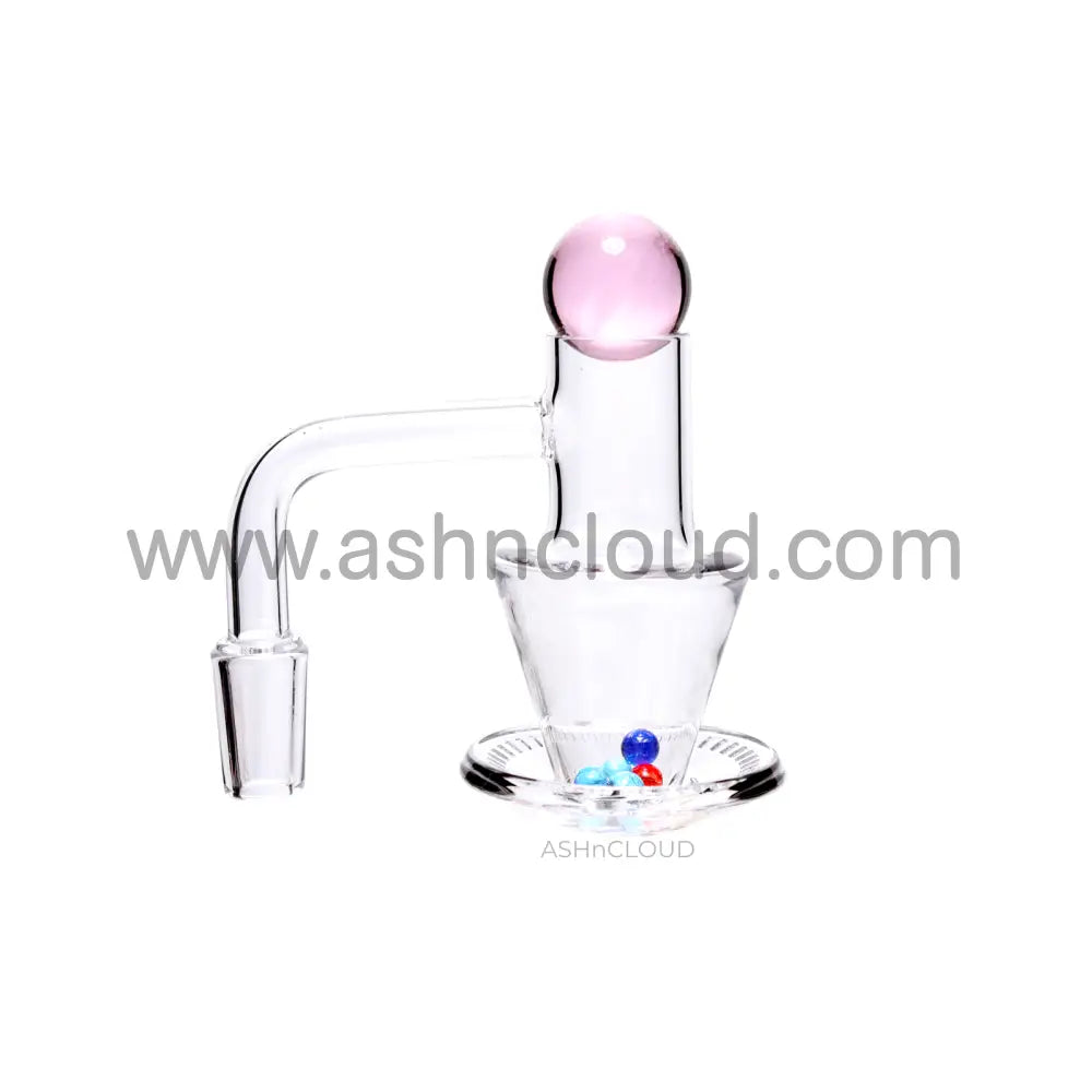 14 Mm - Clear Banger Multicolor Terp Slurper Quartz