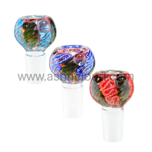 14 Mm - Color Implosion Plaited Glass Bowl