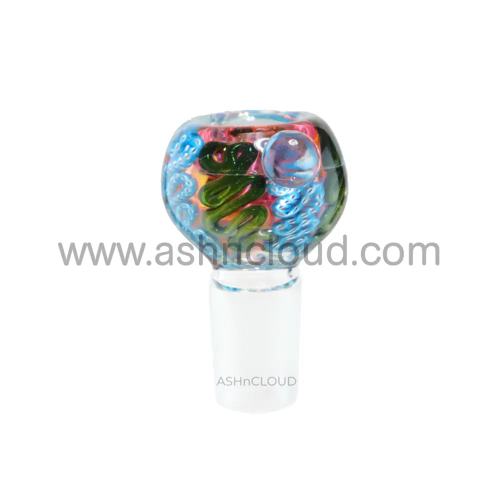 14 Mm - Color Implosion Plaited Glass Bowl