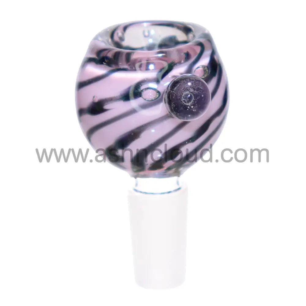 14 Mm - Curvy Glass Bowl Striped