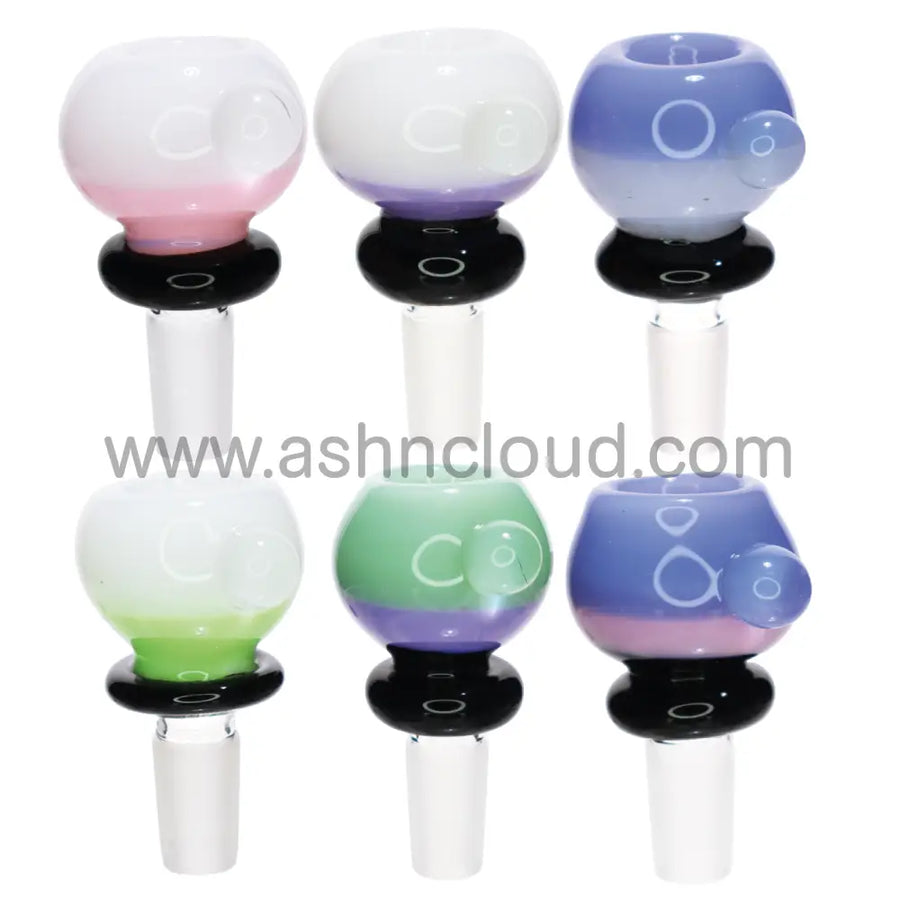 14mm Double Slime Color Glass Bowl