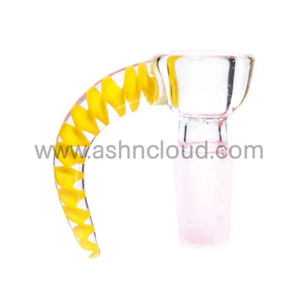 14 Mm - Glass Screen Crazy Multicolor Horn Clear Bowl