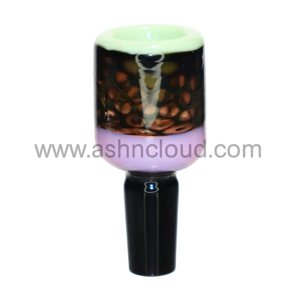 14 Mm - Honeycomb Fancy Black Glass Bowl