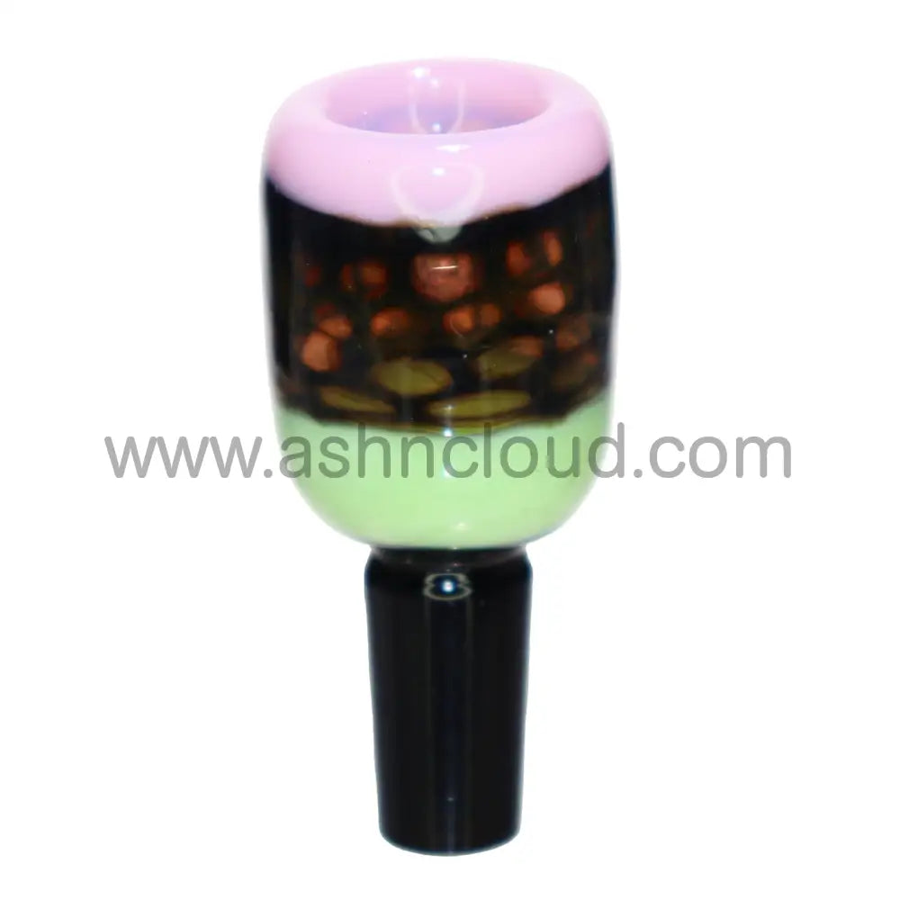 14 Mm - Honeycomb Fancy Black Glass Bowl