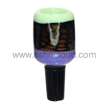14 Mm - Honeycomb Fancy Black Glass Bowl