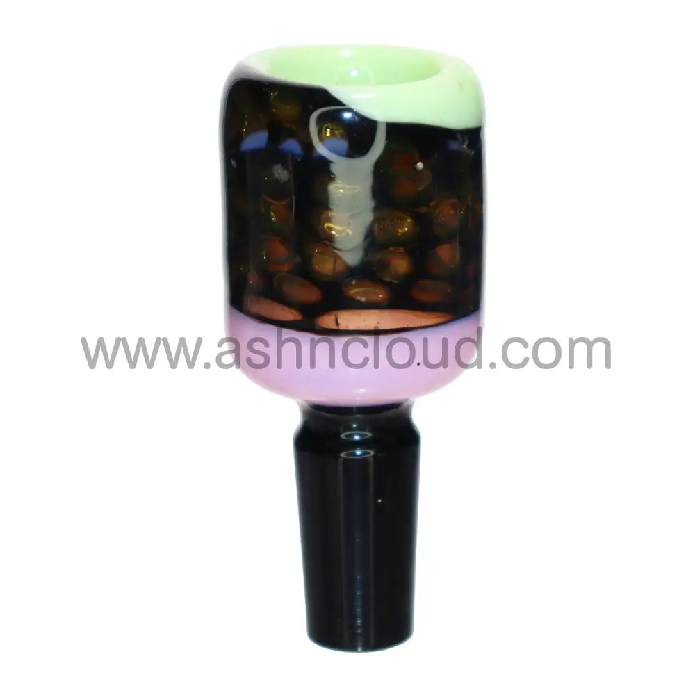 14 Mm - Honeycomb Fancy Black Glass Bowl