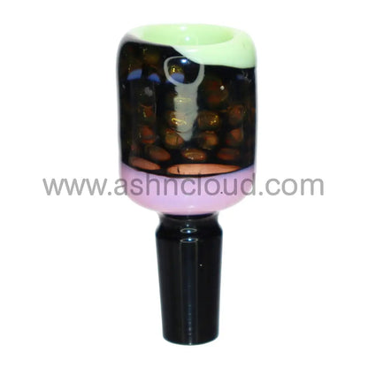 14 Mm - Honeycomb Fancy Black Glass Bowl