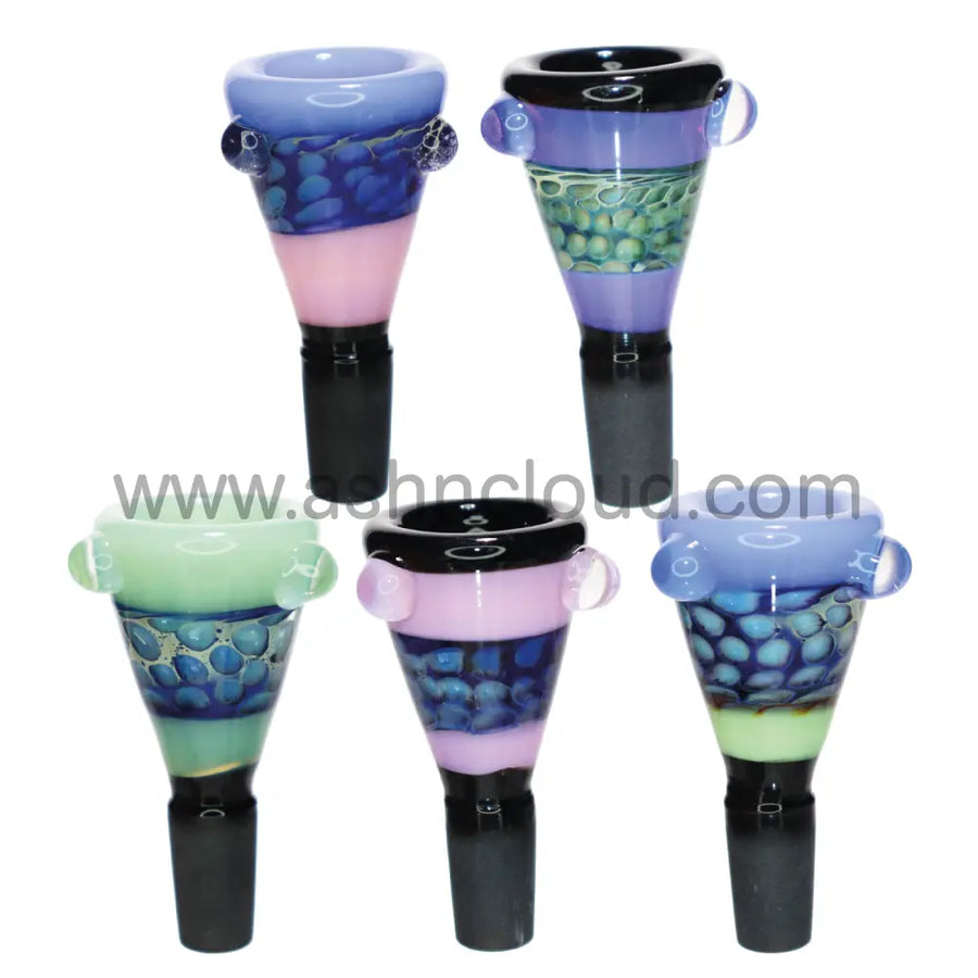 14mm Honeycomb Triangle Black Glass Bowl