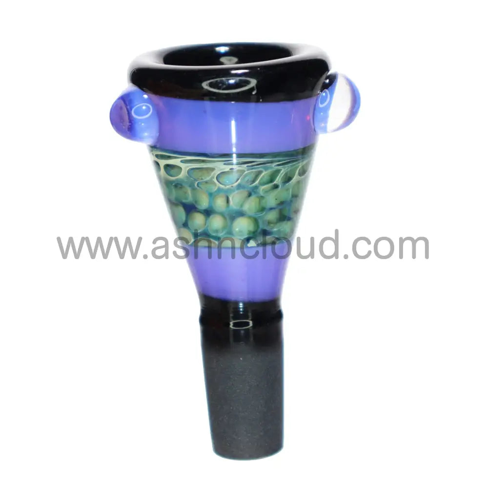 14 Mm - Honeycomb Triangle Black Glass Bowl