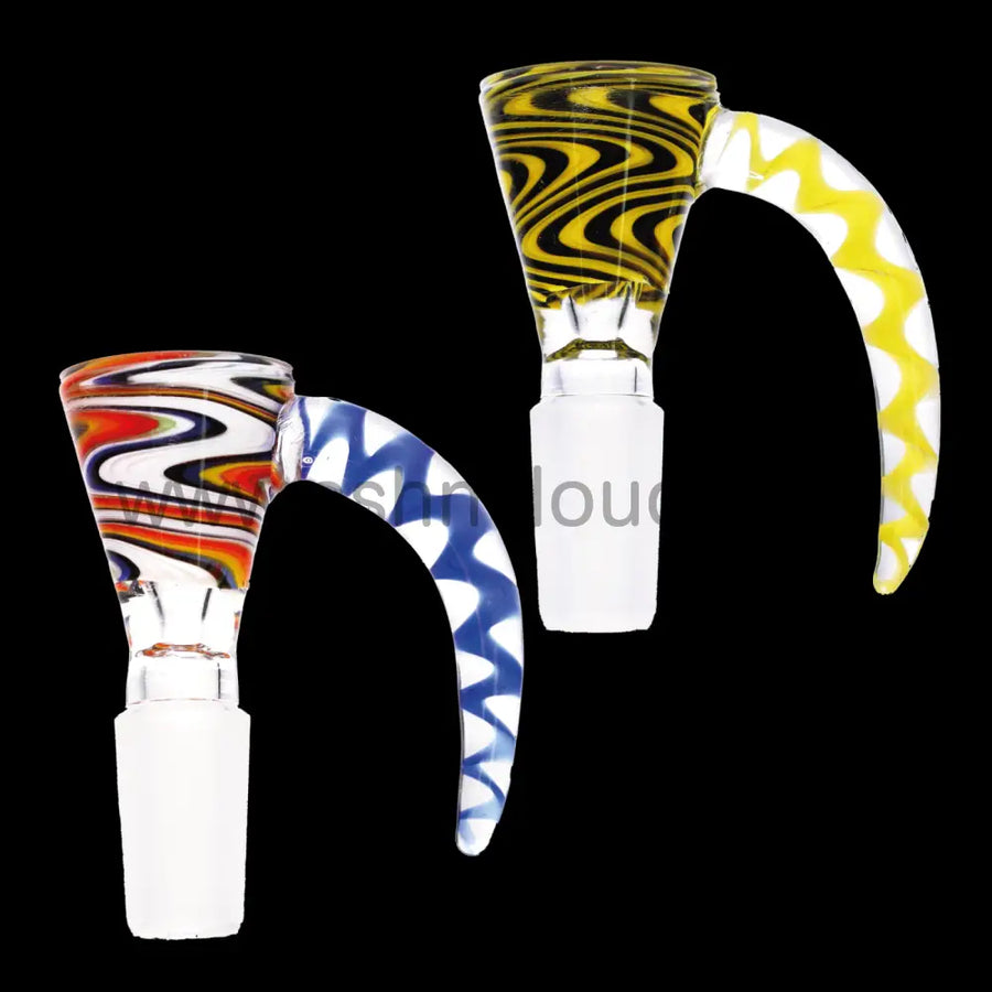 14mm Horn Wig Wag Multicolor Glass Bowl