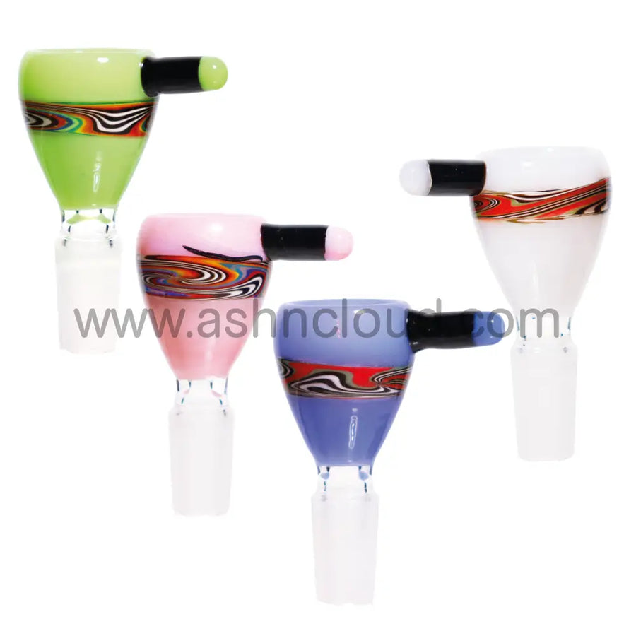 14mm Multicolor Streaky Swirl Glass Bowl