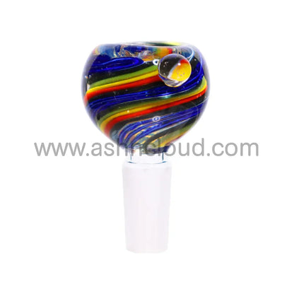 14 Mm - Multicolor Rasta Swirl Bowl