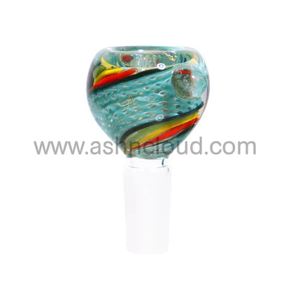 14 Mm - Multicolor Rasta Swirl Tail Bowl