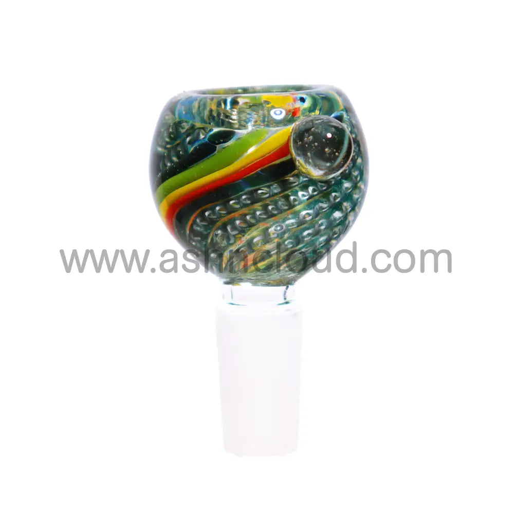 14 Mm - Multicolor Rasta Swirl Tail Bowl