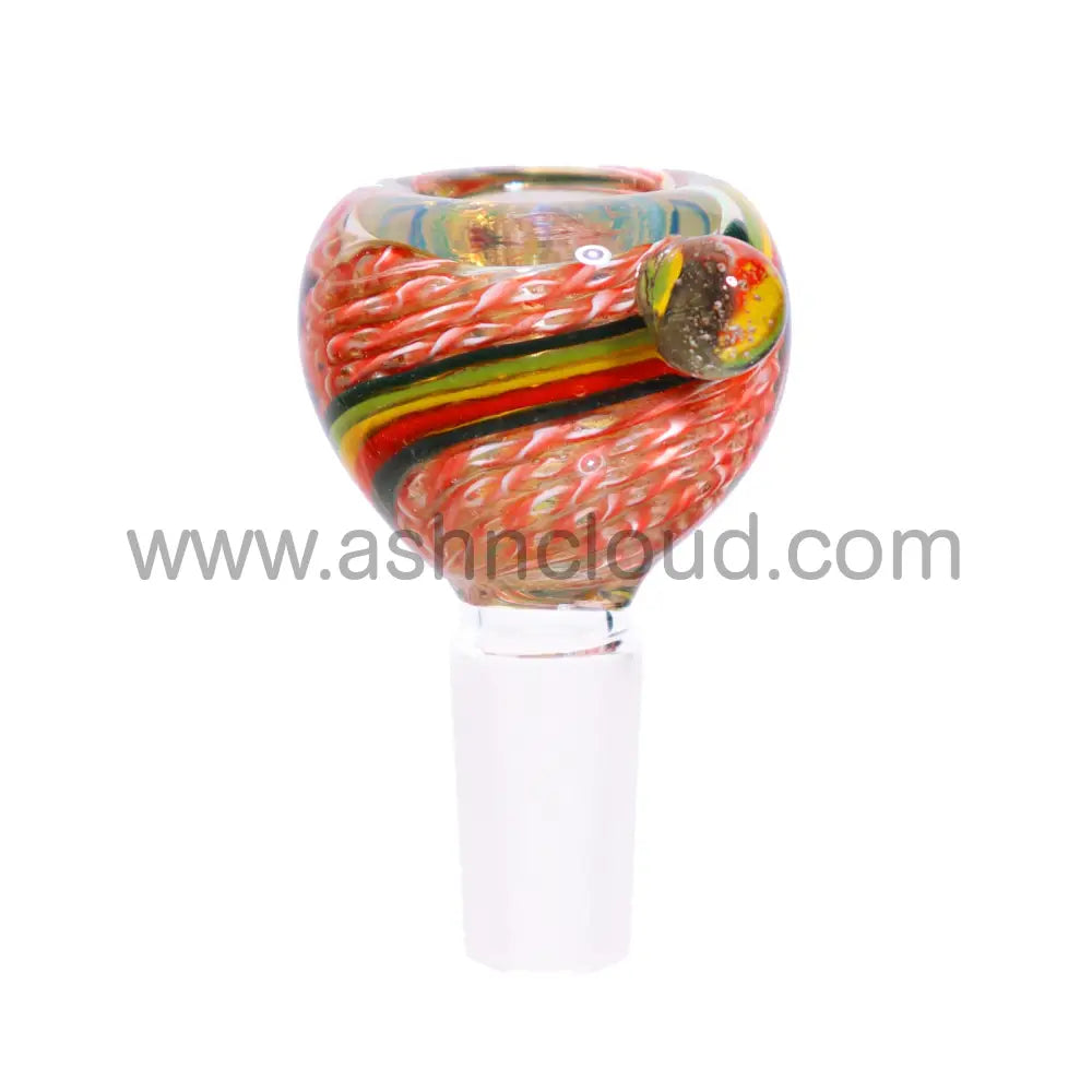 14 Mm - Multicolor Rasta Swirl Tail Bowl