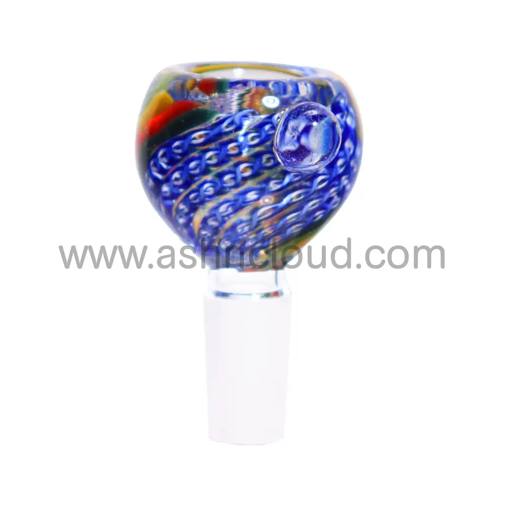 14 Mm - Multicolor Rasta Swirl Tail Bowl