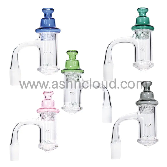 14 Mm - Multicolor Spinner Carb Cap Quartz Diamond Banger