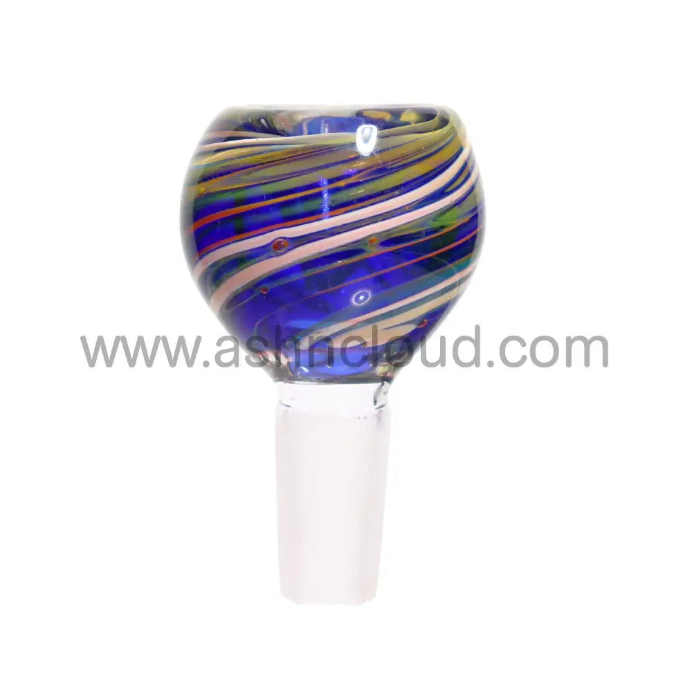 14 Mm -Multicolor Streak Oval Curvy Bowl