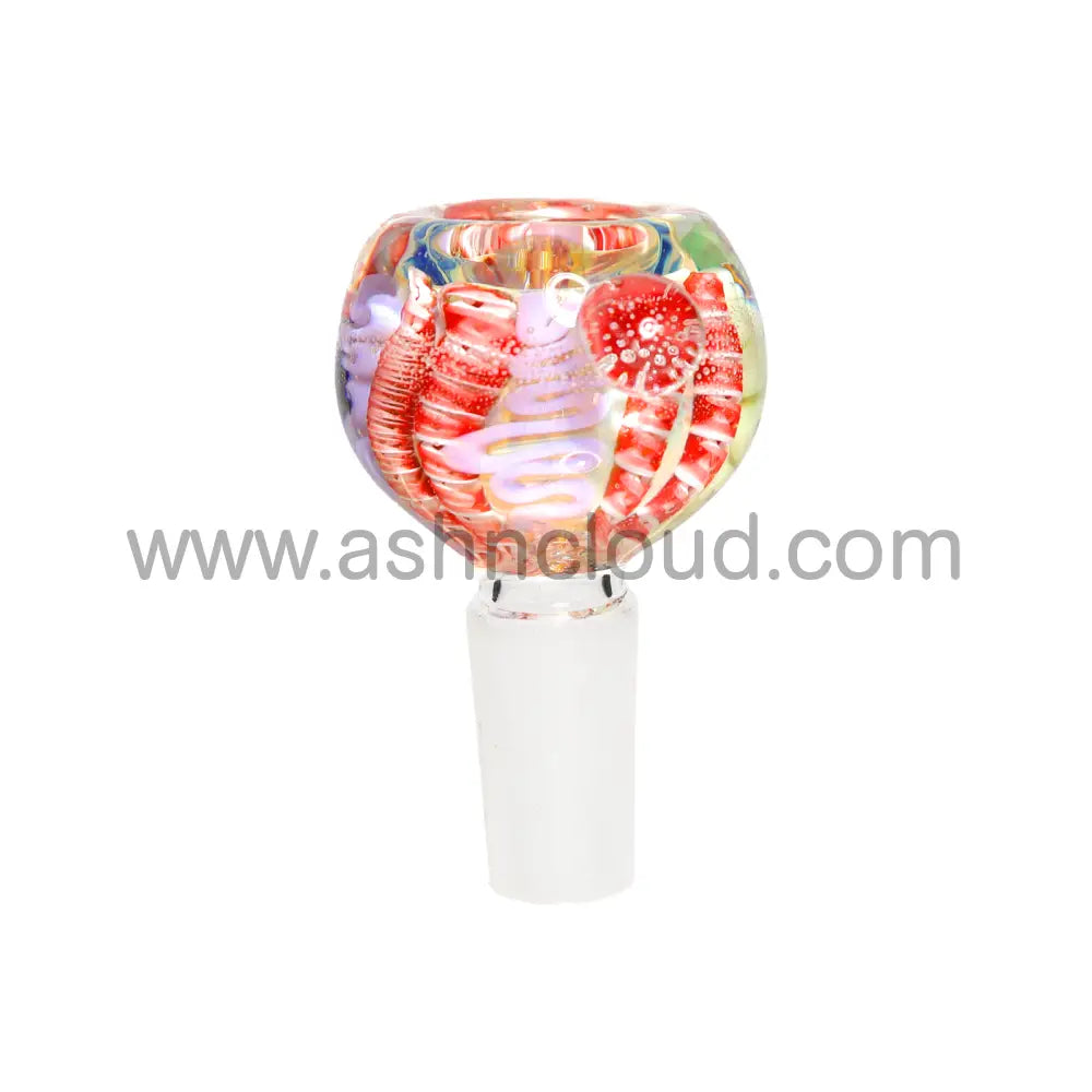 14 Mm - Oval Fancy Multicolor Glass Bowl