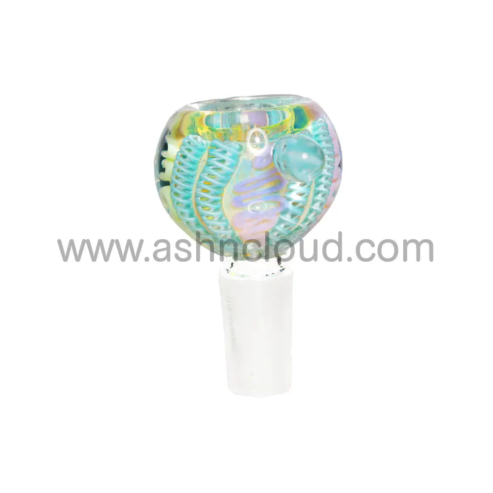 14 Mm - Oval Fancy Multicolor Glass Bowl