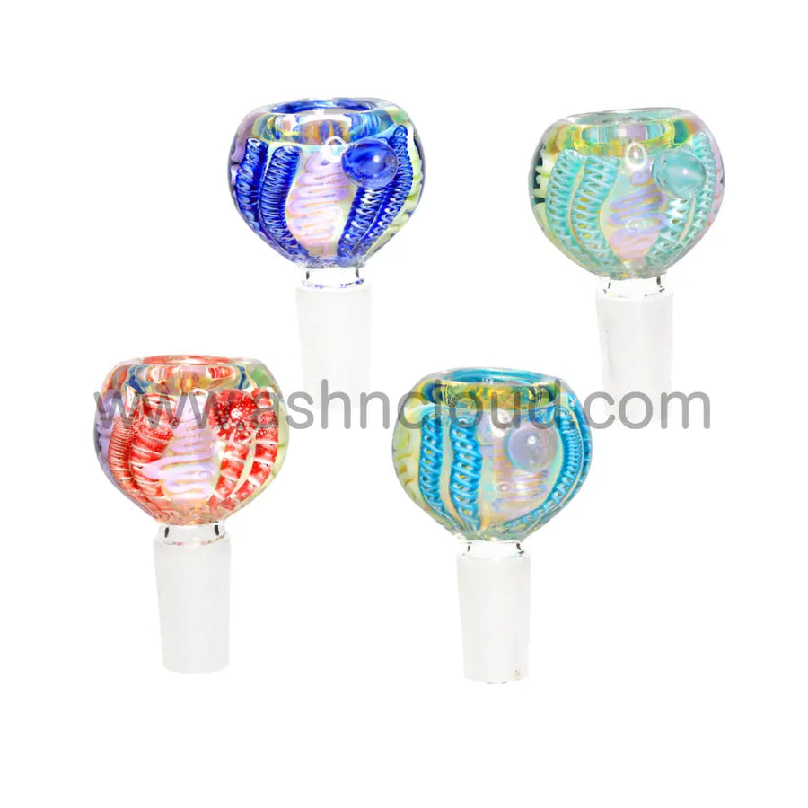 14mm Oval Fancy Multicolor Glass Bowl