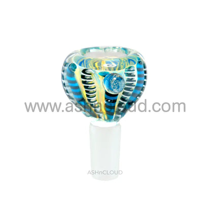 14 Mm - Oval Plaited Multicolor Glass Bowl