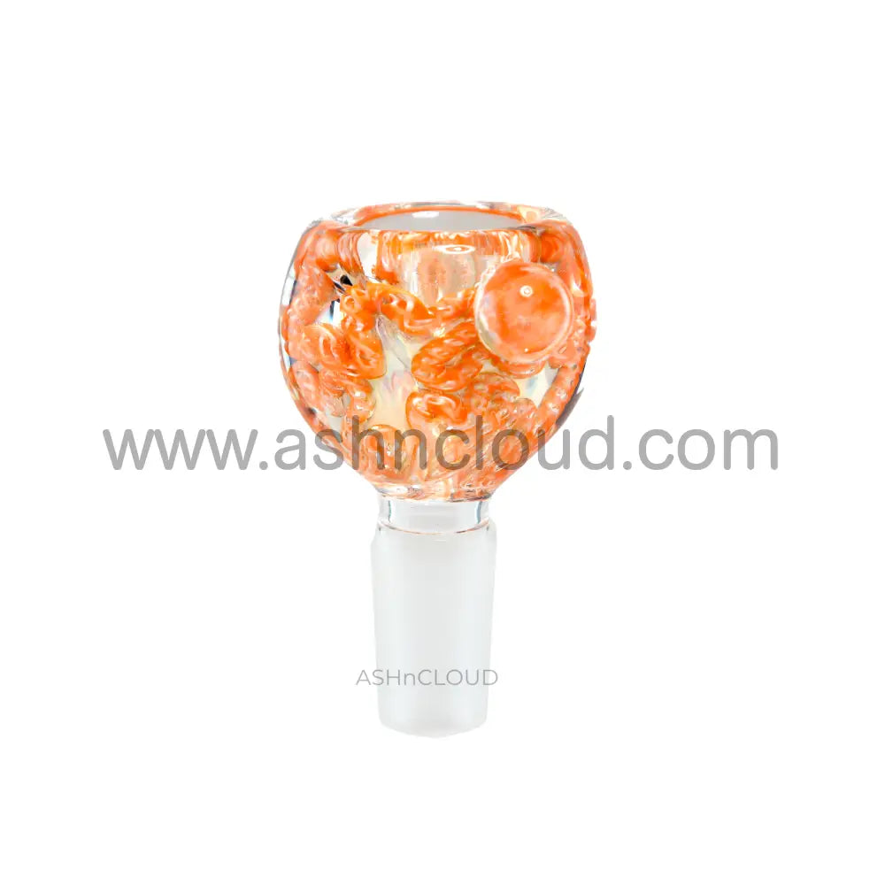 14 Mm - Oval Splatter Multicolor Glass Bowl