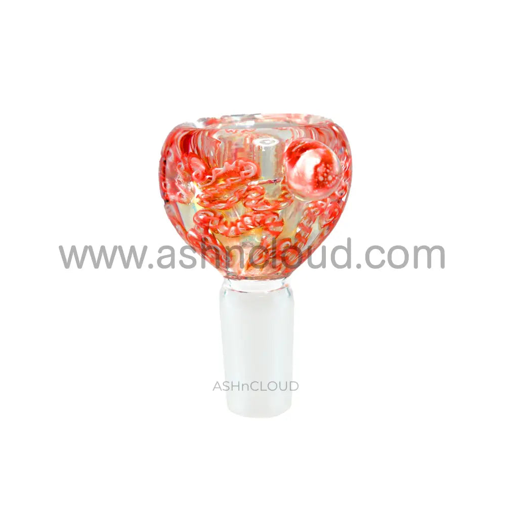 14 Mm - Oval Splatter Multicolor Glass Bowl