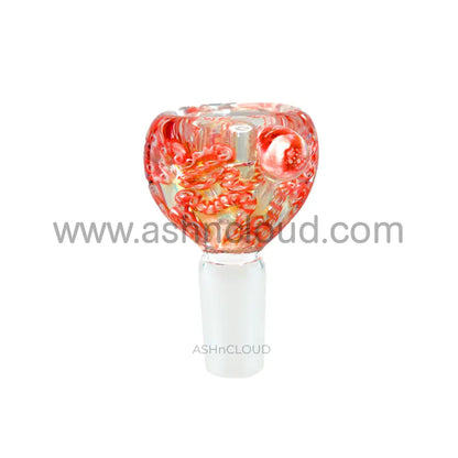 14 Mm - Oval Splatter Multicolor Glass Bowl