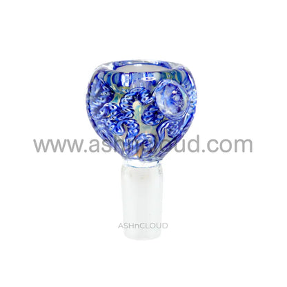 14 Mm - Oval Splatter Multicolor Glass Bowl