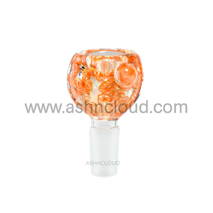 14 Mm - Oval Splatter Multicolor Glass Bowl