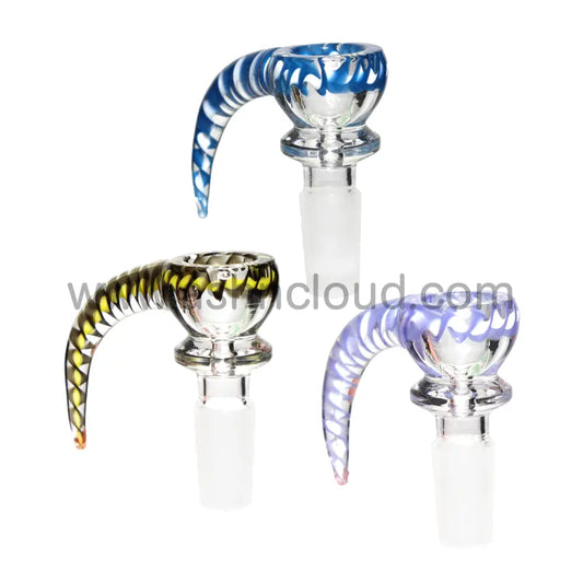 14 Mm - Plaited Border Fancy Horn Glass Bowl