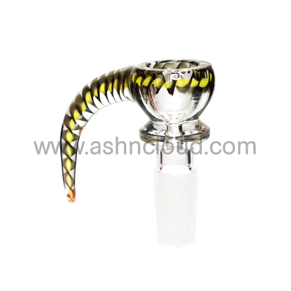 14 Mm - Plaited Border Fancy Horn Glass Bowl