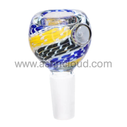 14 Mm - Streaky Tails Multicolor Glass Bowl