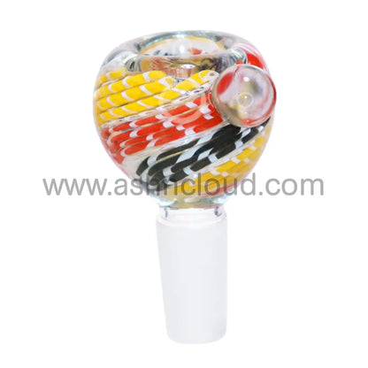 14 Mm - Streaky Tails Multicolor Glass Bowl