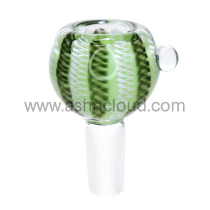 14 Mm - Stripes Tails Multicolor Curvy Glass Bowl