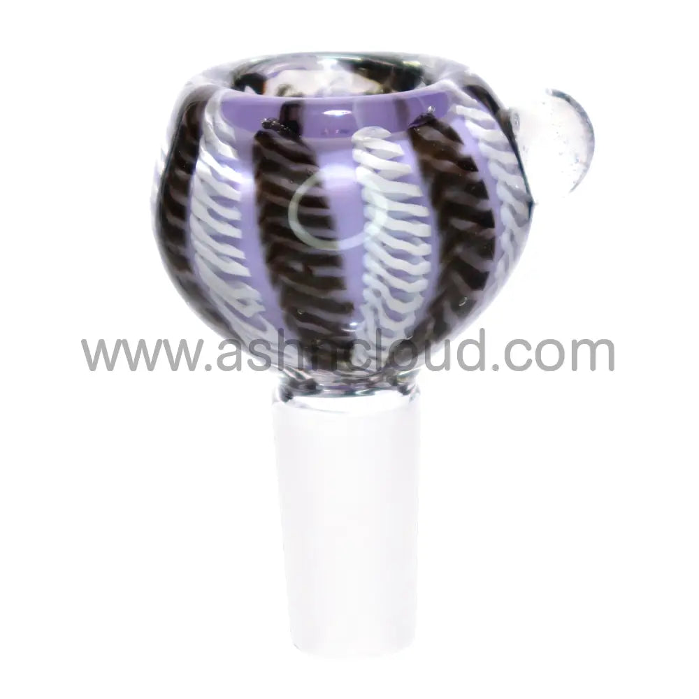 14 Mm - Stripes Tails Multicolor Curvy Glass Bowl