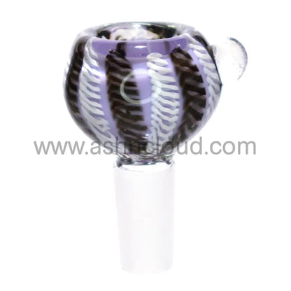 14 Mm - Stripes Tails Multicolor Curvy Glass Bowl