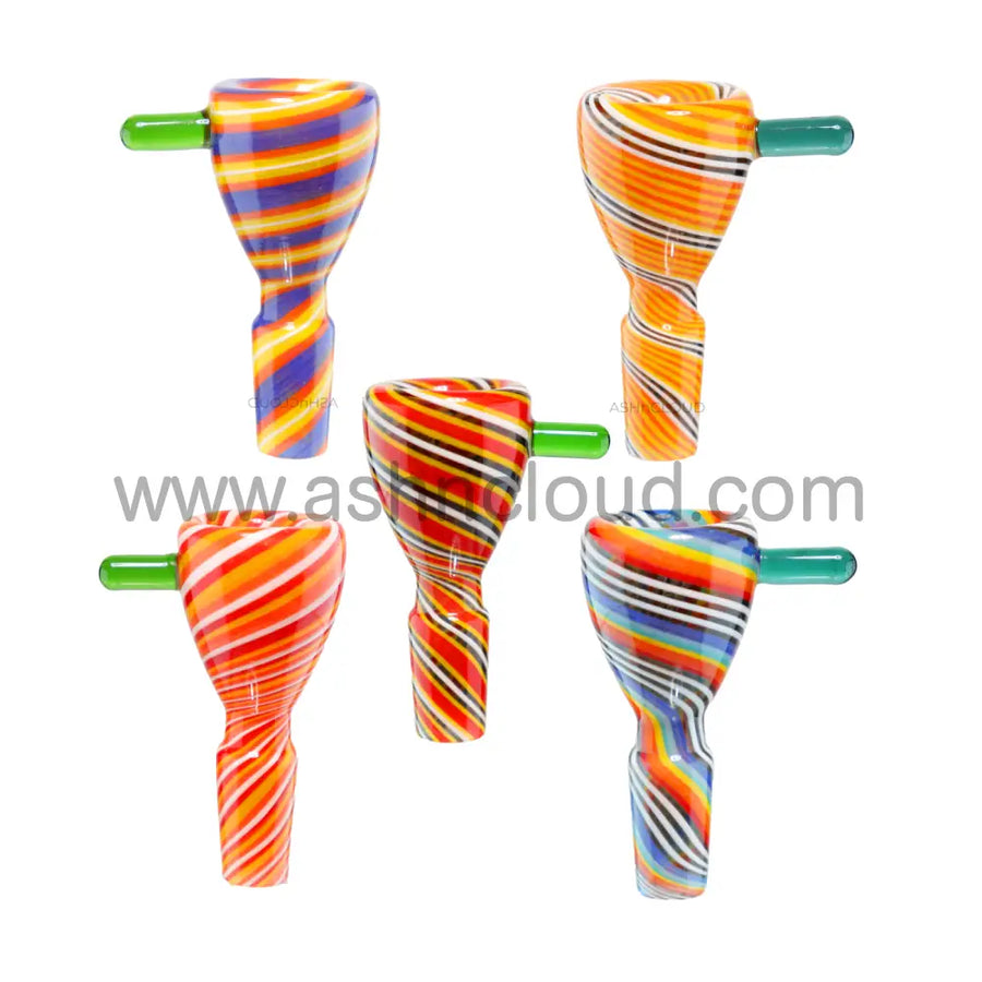 14mm Swirl Multicolor Glass Bowl