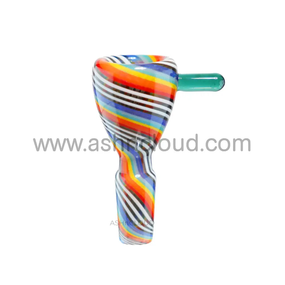 14 Mm - Swirl Multicolor Glass Bowl