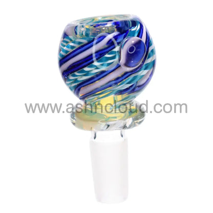 14 Mm - Twisted Ring Multicolor Color Glass Bowl