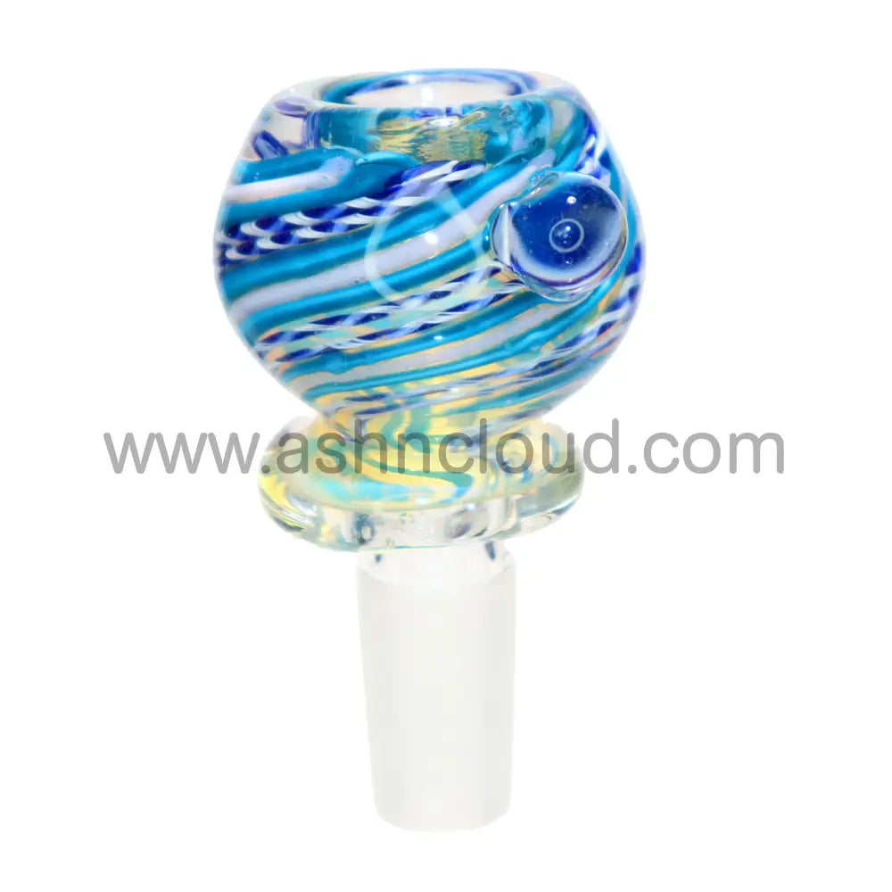 14 Mm - Twisted Ring Multicolor Color Glass Bowl