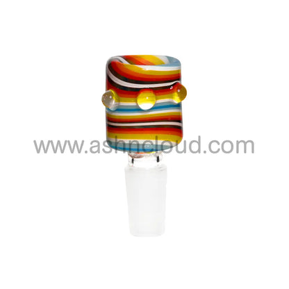 14 Mm - Twisted/Streaky Multicolor Straight Glass Bowl