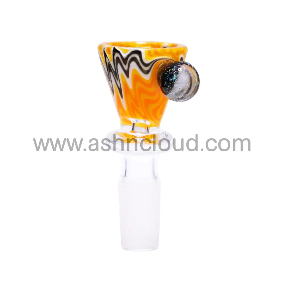 14 Mm - Twisted Wig Wag Dicro Glass Bowl