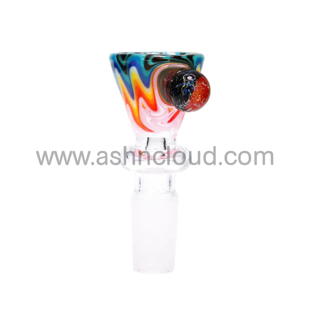 14 Mm - Twisted Wig Wag Dicro Glass Bowl