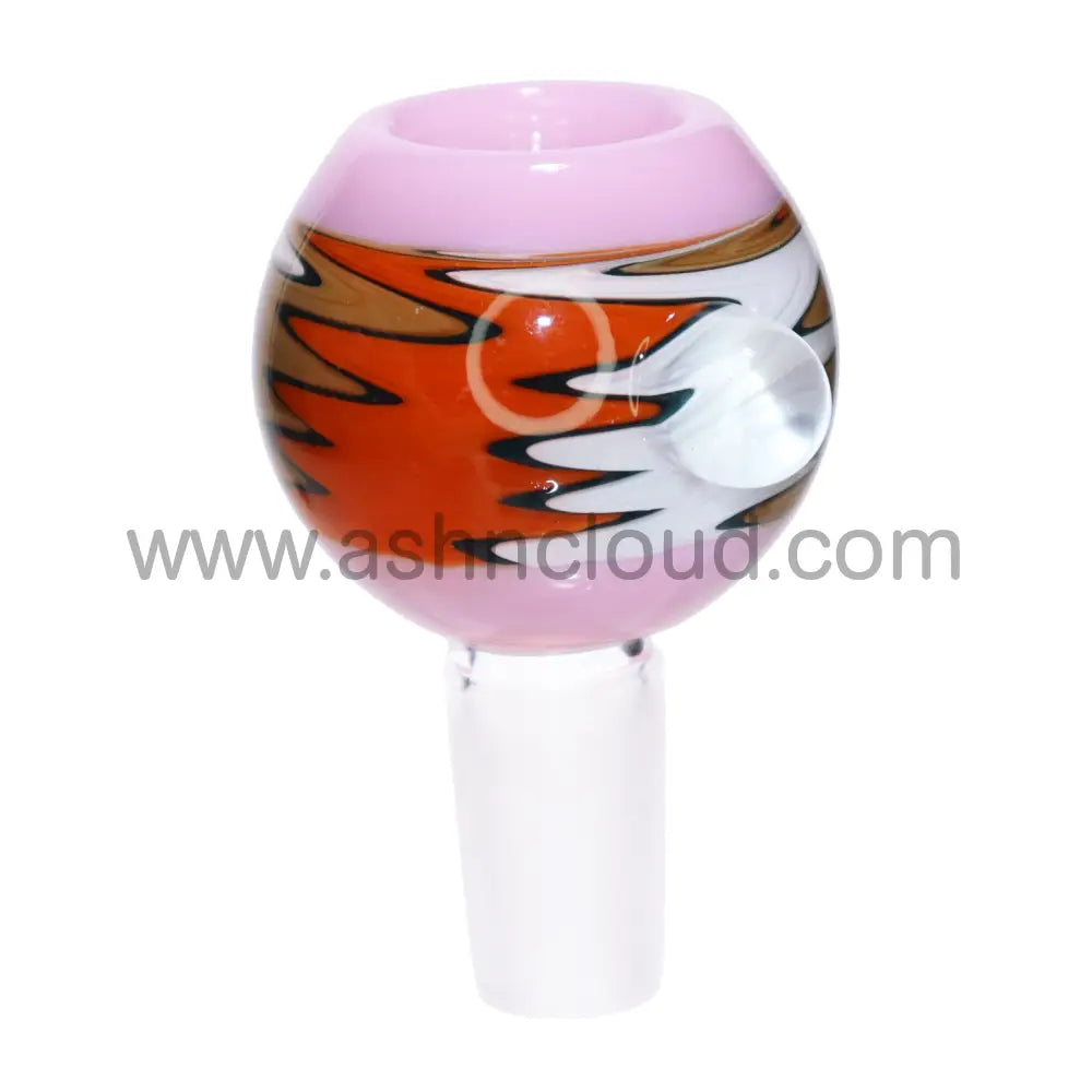14 Mm - Wig Wag Curvy Slime Colors Glass Bowl
