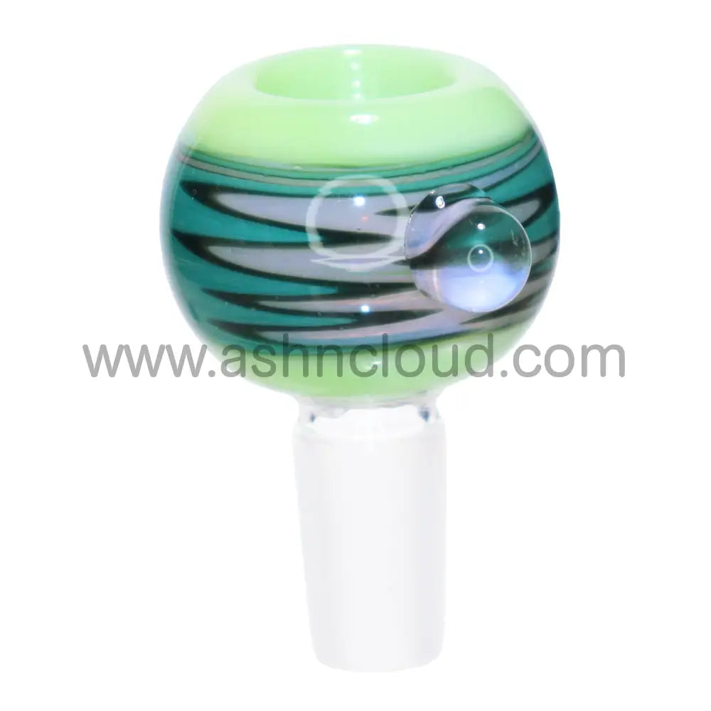 14 Mm - Wig Wag Curvy Slime Colors Glass Bowl