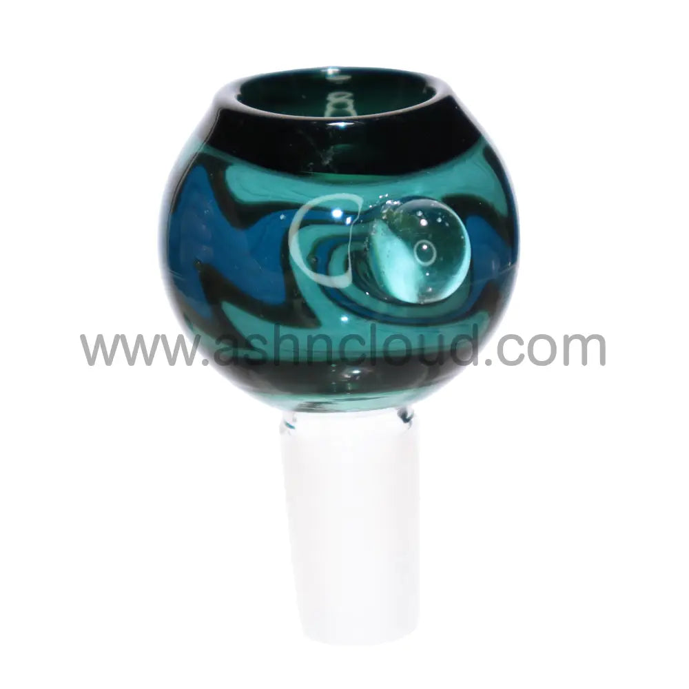 14 Mm - Wig Wag Curvy Slime Colors Glass Bowl